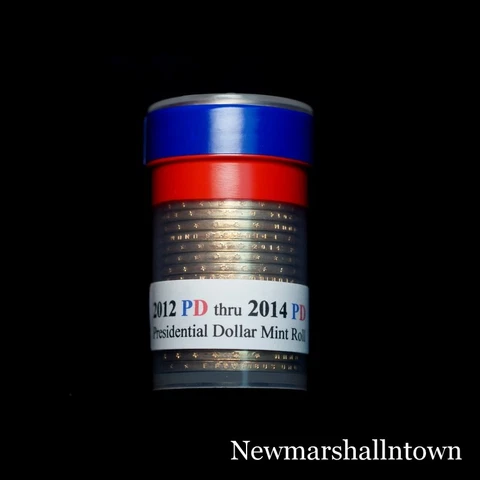 2012 2013 2014 P+D Presidential Dollar Mint Roll Set ~ No Proof S Cover