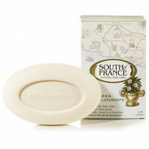 French Milled Oval Soap Lush Gardenia 6 oz By South Of France Soaps - Image 1 of 1
