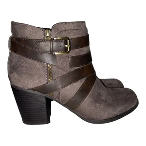 Fergalicious By Fergie Ankle Boots Women’s Size 9M Booties Tanner Block Heel - Picture 1 of 9