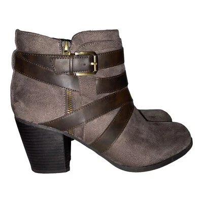 Botines Fergalicious By Fergie para mujer talla 9M botines curtidor tacón bloque Foto 1 de 4