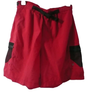 Woolrich Mom's rote Shorts Wandern elastischer Gürtel 2 Mesh / 2 seitliche tiefe Taschen - groß - Bild 1 von 15
