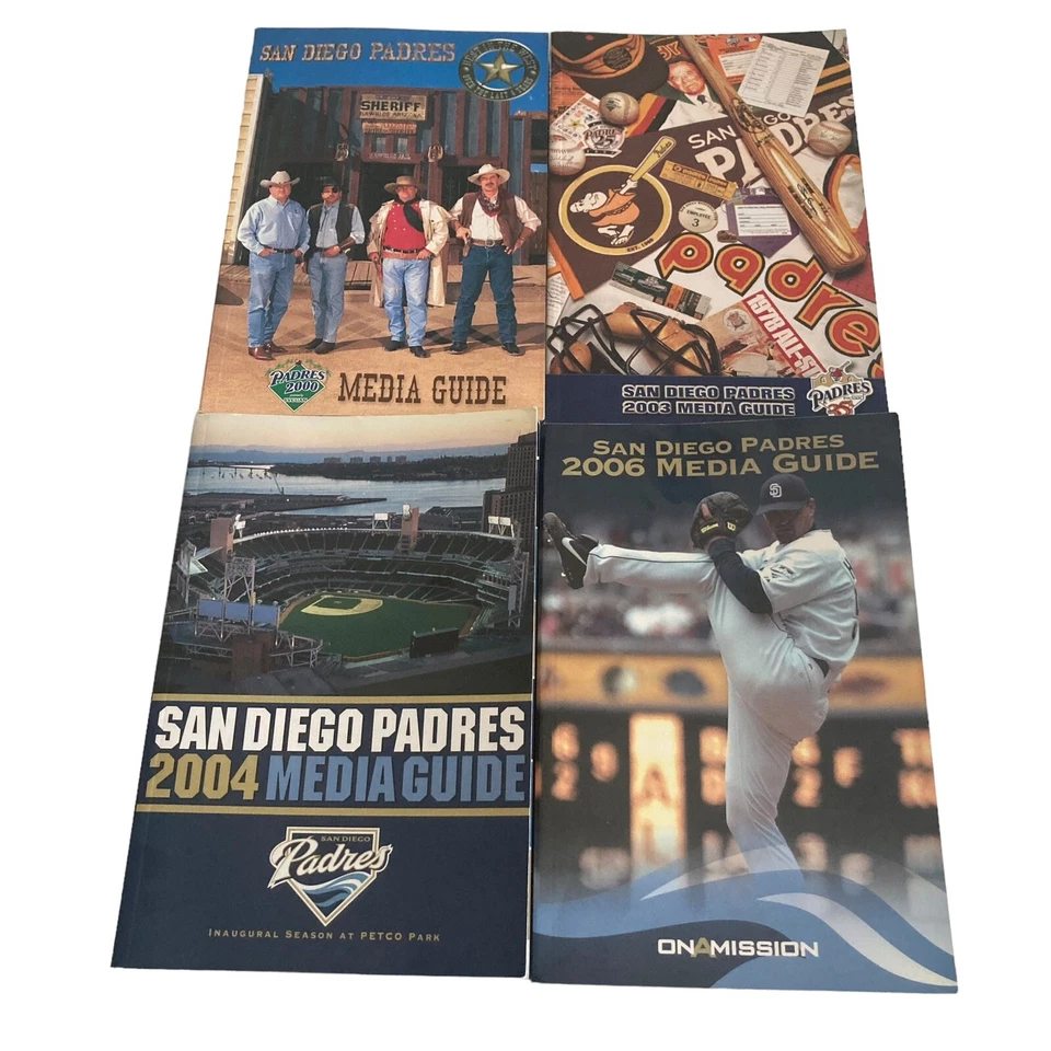 MLB SAN DIEGO PADRES Media Guides 2000, 03, 04 and 06 Lot of 4 - Image 1 of 4
