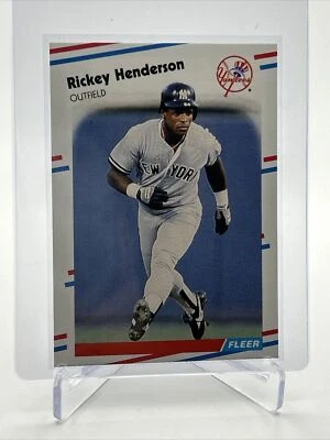 1988 Fleer Rickey Henderson Baseball Card #209 Mint FREE SHIPPING - Image 1 of 3