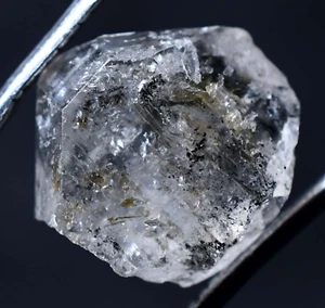 8.60 Ct Rare Herkimer Diamond Water Clear Quartz Crystal Anthraxolite Gemstone - Picture 1 of 7