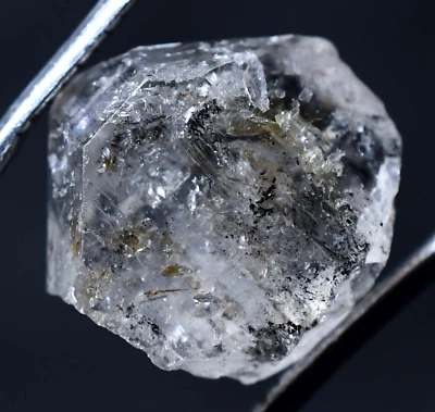 8.60 Ct Rare Herkimer Diamond Water Clear Quartz Crystal Anthraxolite Gemstone - Image 1 of 4