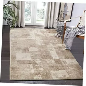 Area Rug Living Room Rugs: 3x5 Indoor Soft Small Low Pile 3'x5' Beige/Ivory - Picture 1 of 7