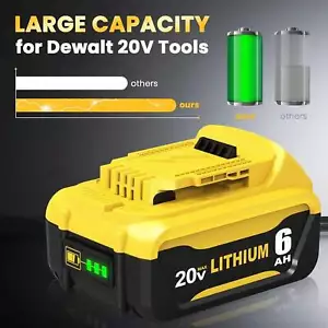 1Pack 6.0Ah Replacement For Dewalt 20V Max Battery Compatible With 20V-Limited - Picture 1 of 6