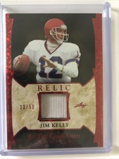 JIM KELLY 2022 Leaf In The Game Used Sports Game Used Relics #33/50