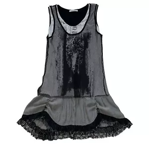 We…Love Mesh Abstract Print Dress Made In Italy - Picture 1 of 12