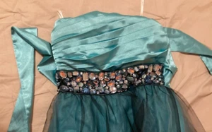 Speechless girls dress 7 embellished rhinestone aqua green bridal wedding prom - Picture 1 of 9