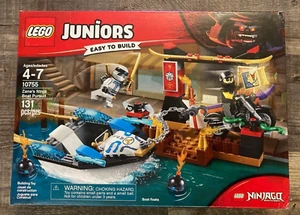 Lego Juniors Zane's Ninja Boat Pursuit 10755 Building Kit 131 Pcs Retired Set - Picture 1 of 2