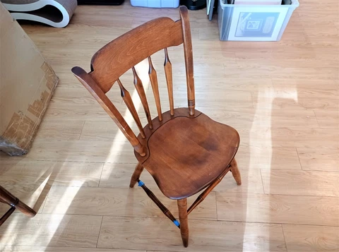Ethan Allen Heirloom Thumb Back Chair Maple - #10-6011  Nutmeg PLT-14 Cover