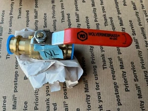 New-Wolverine Ottone 56271NL, Valvola a sfera a pressione 3/4" - Foto 1 di 1