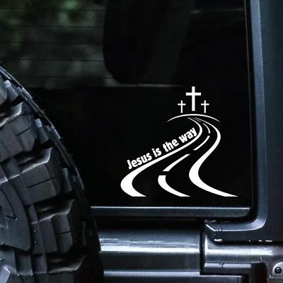 Jesus is the Way Vinyl Decal – Christian Car/Truck Window Sticker - Image 1 of 4