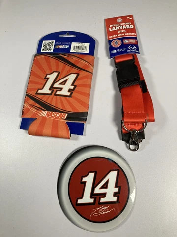 NASCAR Orange #14 Tony Stewart Lot Of Lanyard Magnet Koozie Gift Lot Cover