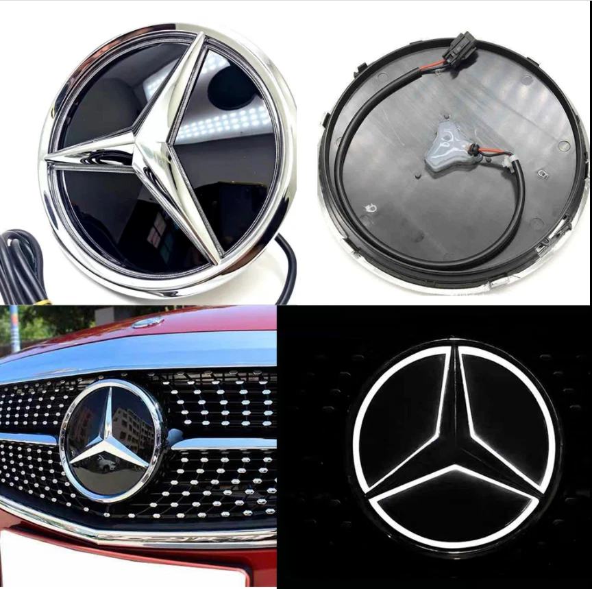 Para Clase B/C W204 W245 GLK Tipo Snap Coche LED Insignia Frontal Emblema Luz 2007-2012 Foto 1 de 4