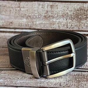 Cinturón de cuero reversible Columbia para hombre negro marrón talla 44/110 - 1,5" de ancho - Imagen 1 de 5
