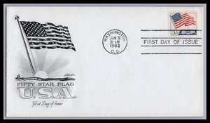 US FDC # 1208 5c Flag over White House  Artmaster  1963, 9e277 - Picture 1 of 1