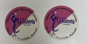 Lot 2 Wisteria Restaurant Japanese Cuisine POG Milkcap Hawaii - Picture 1 of 2
