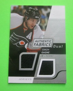 2008-09 SP Game Used Edition Authentic Fabrics Dual #AF-GN Simon Gagne NM/MT
