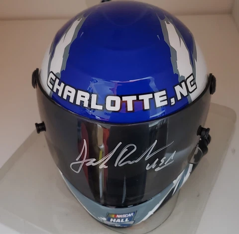 JACK ROUSH SIGNED NASCAR HALL OF FAME CHARLOTTE, NC MINI HELMET 2019 INDUCTEE Cover