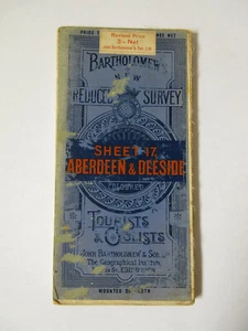 Bartholomew's New Reduced Survey - Aberdeen & Deeside - Sheet 17 - on cloth - Picture 1 of 4