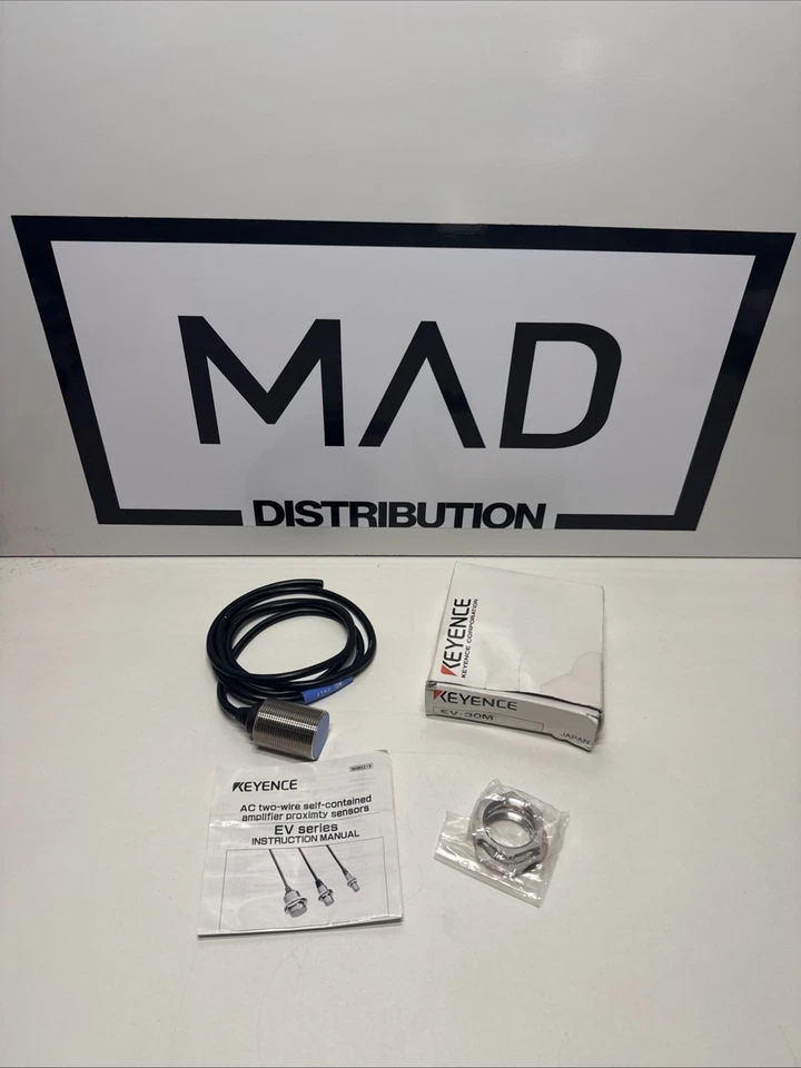 Keyence EV-30M Proximity Sensor Dia M30 Threaded Body 24-240VAC New - Image 1 of 4