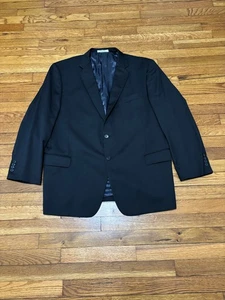 Joseph Abboud Mens Blazer Size 48R Black Solid Wool Reda Super 110's Sport Coat - Picture 1 of 7