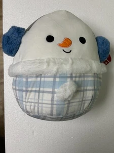 Squishmallow Manny the Snowman Christmas 12 inch Earmuffs NEW Holiday 2025 - Picture 1 of 2