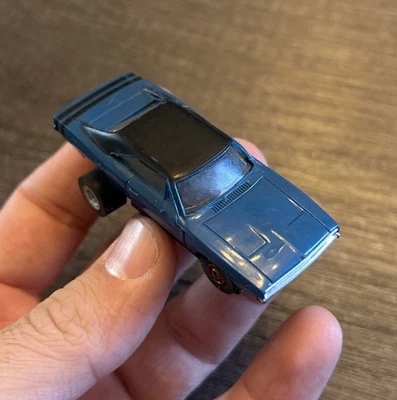 Vintage Aurora Tjet Dodge Charger Slot Car Blue Parts Or Repair - image 1 of 4
