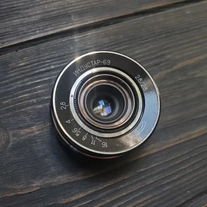 INDUSTAR-69 M39 28mm f/2.8 Gran Angular Panqueque (lente para Chaika). - Imagen 1 de 12