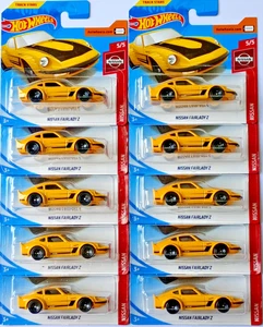 Hot Wheels Nissan Fairlady Z Amarillo Lote de 10 Nuevo en Paquete - Imagen 1 de 3