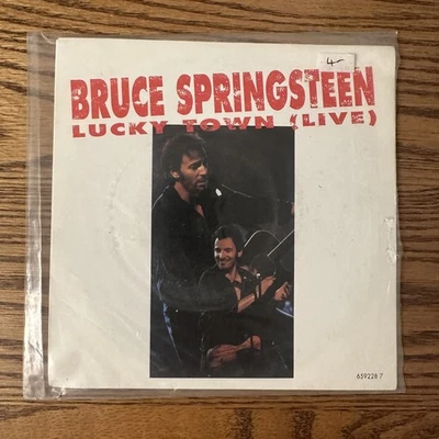 Bruce Springsteen – Lucky Town (Live) - Vinyl 7" Single UK Import - VG - Image 1 of 2