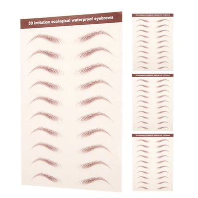  4 Sheets Brow Lamination Supplies Adhesive Eyebrow Sticker Stencil - Image 1 of 4
