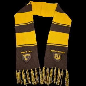 Hawthorn Hawks 2014 '57' Year Knitted  Membership Footy Scarf AFL - Imagen 1 de 5