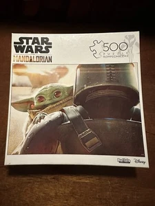 STAR WARS The Mandalorian w/Baby Yoda 500 Pc. 2 Jigsaw Puzzles Buffalo Games NIB - Picture 1 of 2