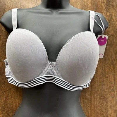 Sujetador Freya AA5420 Wild moldeado talla 36DD gris/encaje/rayas - nuevo con etiquetas Foto 1 de 4