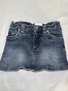 Disney Store Vintage Y2K Denim Skort Size 3T Princess Glitter Sparkle girls  - Picture 1 of 5