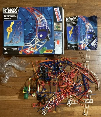 JUEGO DE CONSTRUCCIÓN DE MONTAÑA RUSA K'NEX ALL AMERICAN sin probar como está instrucciones de caja Foto 1 de 4