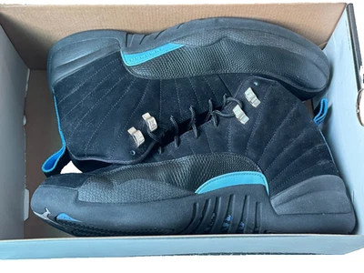 Air Jordan 12 Retro 130690 018 2009 - negro/blanco - azul universitario para hombre talla 12 Foto 1 de 4