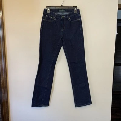 Lauren Ralph Lauren Denim Jeans Size 4 Dark Wash Green Label Straight Leg - Image 1 of 4