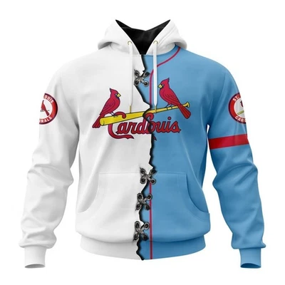 Sudadera con Capucha 3D del Equipo de Béisbol Cardenales de San Luis, Unisex Adultos S-5XL Foto 1 de 4