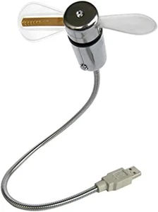 USB Mini Flexible Fan with LED Time Display - Innovative Gadget - Afbeelding 1 van 12