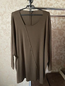 Vestido de diseñador OSKA asimétrico vanguardista marrón talla 4 para mujer - Imagen 1 de 9