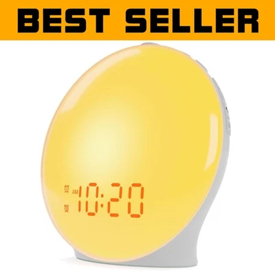 Colorful Sunrise Alarm Clock with FM Radio & Sleep Aid - Ideal for Kids & Adults - Image 1 of 4