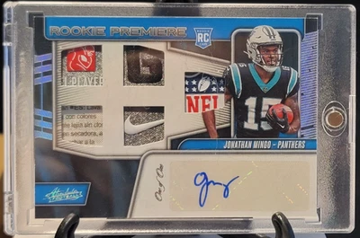 2023 Absolute Jonathan Mingo 1/1 Rookie Premiere 5 Premium Patch Auto RC - Image 1 of 4