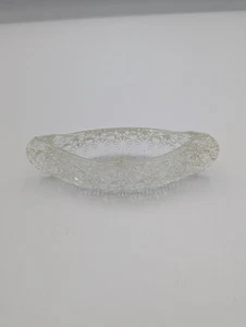 Portacandele vintage Fenton margherita e bottone vetro forma canoa USA 6" x 2" - Foto 1 di 4