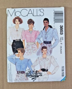 Vintage 1988 McCall's Schnittmuster 3853 (16-18-20) Misses' Bluse UNCUT - Bild 1 von 2