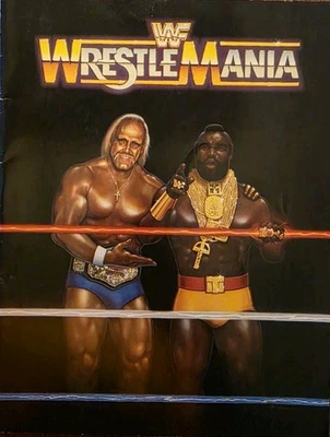 WWF Wrestlemania 1 Program Hulk Hogan & Mr. T  1985           - Image 1 of 4