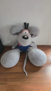 XXL Kuscheltier Diddl Maus Grau Plüschfigur | ca. 1 Meter 100cm  blaue Latzhose - Bild 1 von 16